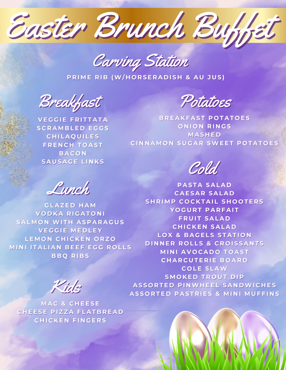 Easter Sunday Brunch Buffet - Warrens Ale House